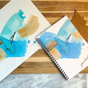 SET of Art Print and Notebook - Best gift idea for creative souls!